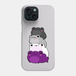 Asexual Pride, Colorful Frog in Flag Colors, Subtle Queer Pride LGBTQ Aesthetic Phone Case