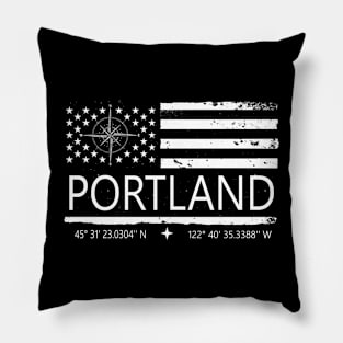 Us Flag Portland, Portland City Love Pillow