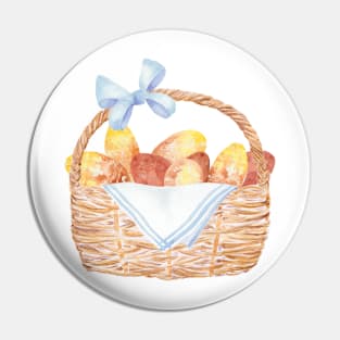 Easter Basket with Vintage Style Eggs Pin