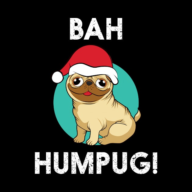 'Bah Humpug!' Cute Christmas  Pug by ourwackyhome