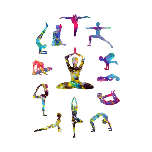 Yoga figures by erzebeth