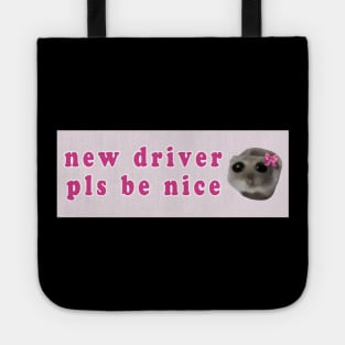 sad hamster driver Tote