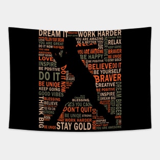 Baseball Player Typography Retro Vintage gift for women Tapestry