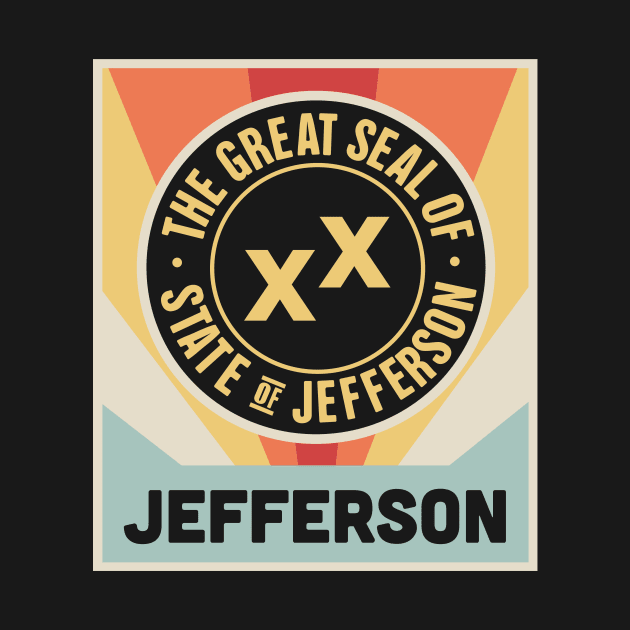 State Of Jefferson | Retro Vintage Style Poster by MeatMan