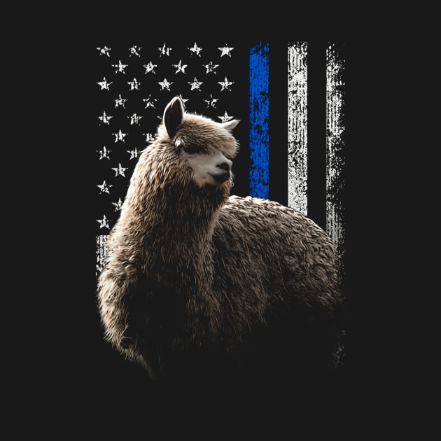 Llama American Flag Tee for Admirers of Andean Elegance by Gamma-Mage