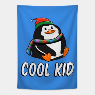 Cool Kid Cute Penguin Tapestry