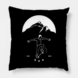 Skateboarder Boarder Skater Skating Mountain Gift Pillow