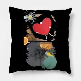 Love sunset sparrow tree Pillow