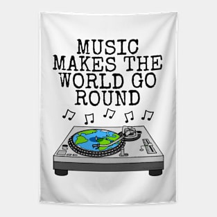 Music Makes The World Go Round, DJ Musician Earth Day Tapestry