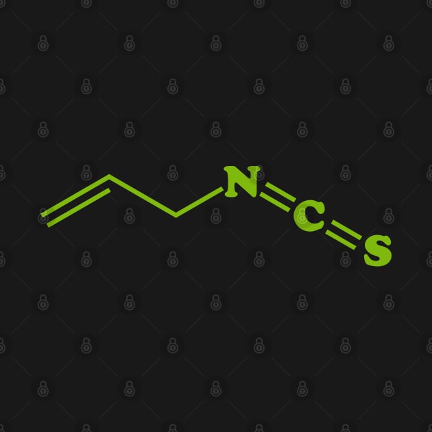 Wasabi Allyl Isothiocyanate Molecular Chemical Formula by tinybiscuits