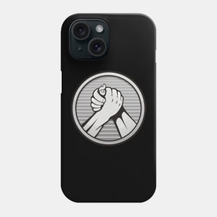 Arm Wrestling Silver Phone Case