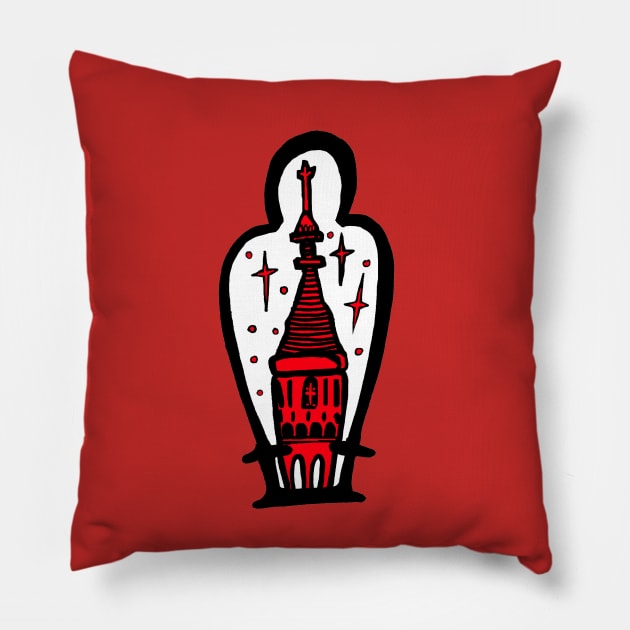 Red house Pillow by francesrosey