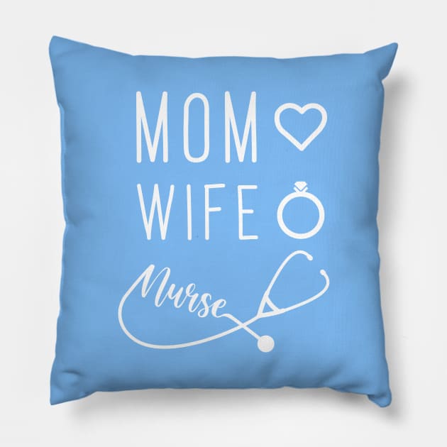 Mom Wife Nurse Pillow by Enzai