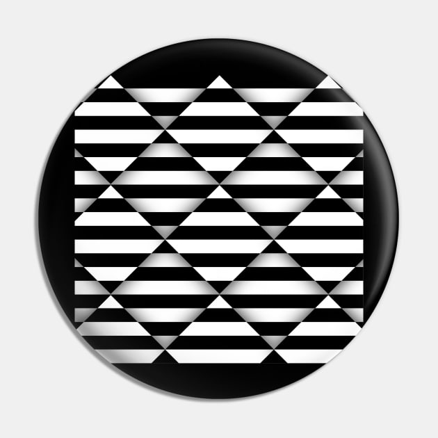 Optical Illusion I Black and White Pin by k10artzone