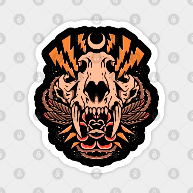 tiger rose tattoo Magnet by donipacoceng