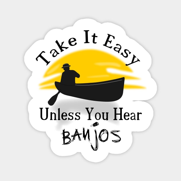 Take It Easy Magnet by Slap Cat Designs