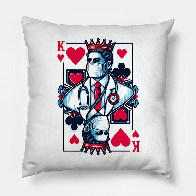 Doctor Playing Card Pillow by Dmytro