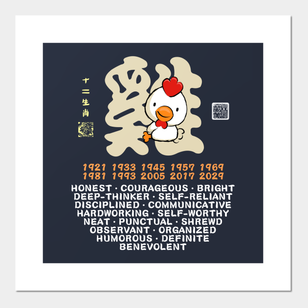 CUTE ROOSTER CHINESE ZODIAC ANIMAL PERSONALITY TRAIT