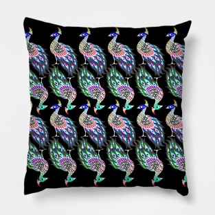 peacock led light rainbow ecopop pattern Pillow