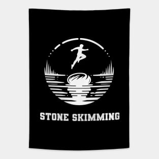 Stone Skipping Skimming Tapestry