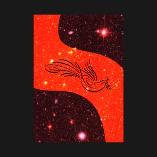 Living in space - Bird artwork T-Shirt