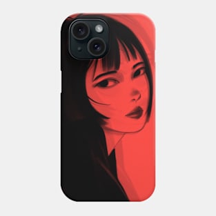 Anime girl red Phone Case