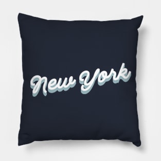 New york cursive script Pillow