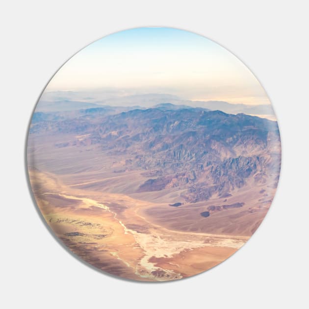 Bird's Eye View of Desert and Mountains from Flight Pin by SafariByMarisa