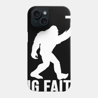 Vintage Big Faith Bigfoot With Cross Funny Christians Gift Phone Case