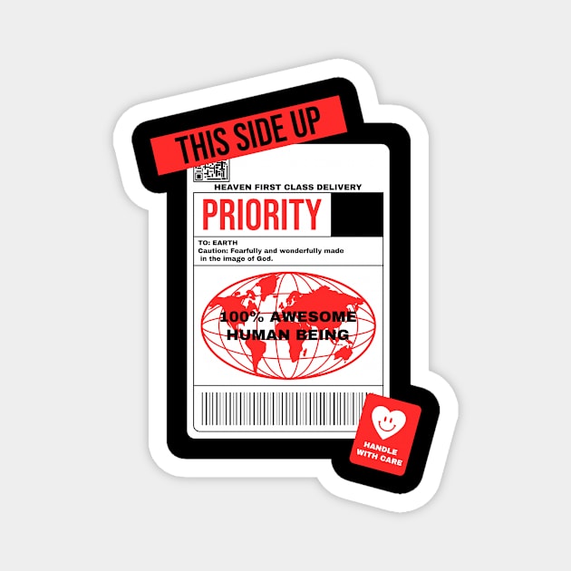 God's Shipping Label Magnet by 3nityONE