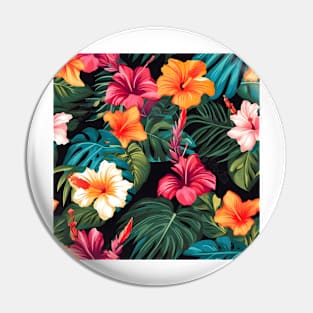 Tropical Flowers Pattern 9 Pin