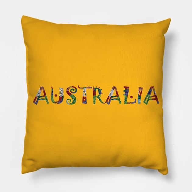 Australia Aboriginal Art Pillow by Food in a Can