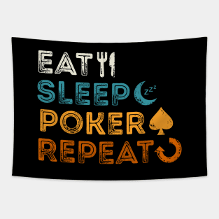 Eat Sleep Poker Repeat Tapestry