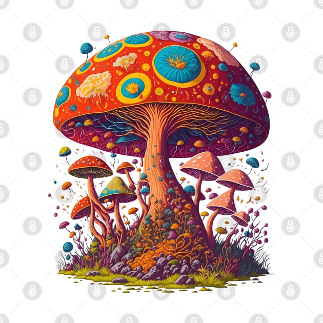 Magic Mushroom Forest - Colorful and Detailed by ElMass