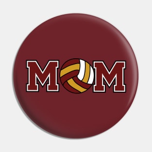 Volleyball Mom Maroon Pin