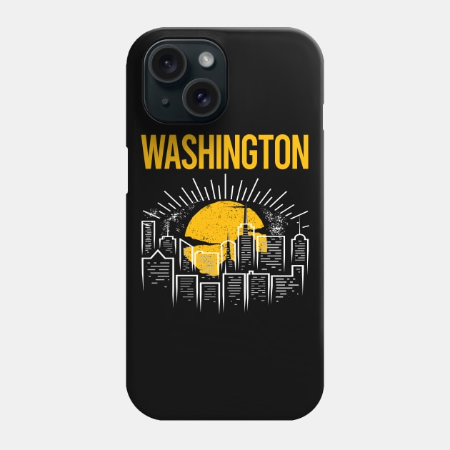 Yellow Moon Washington Phone Case by flaskoverhand