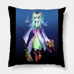 Young witch with fire magic manga Pillow