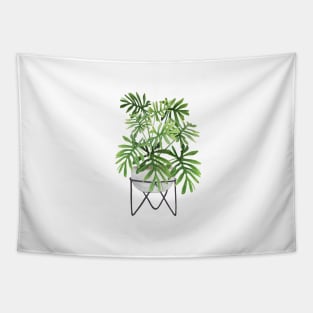 Potted Philodendron Plant Tapestry