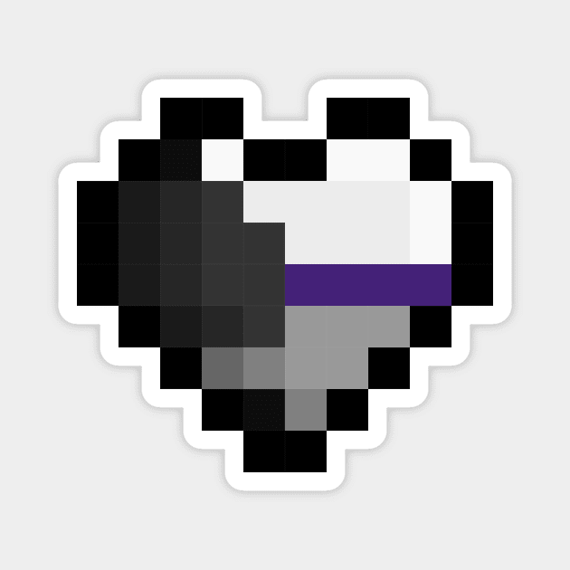 Pixel Heart Demisexual Magnet by traditionation