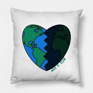 day n nite world heart Pillow