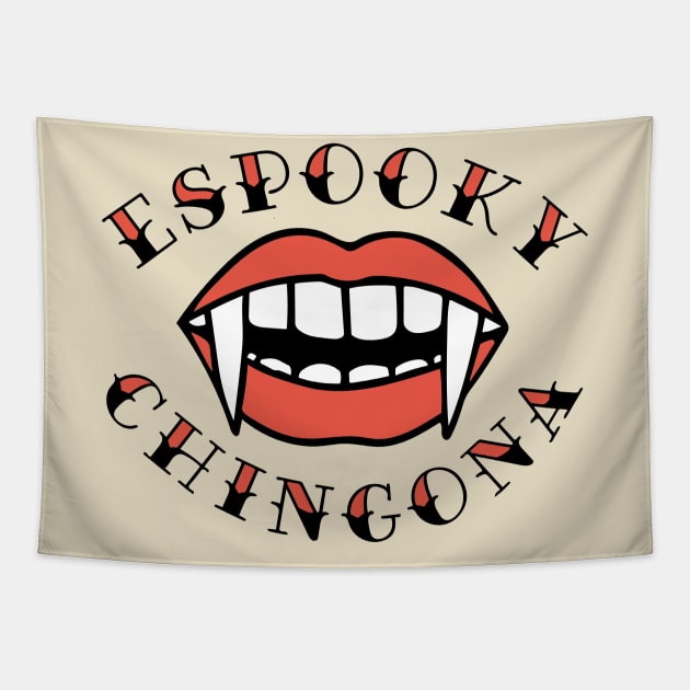 Espooky Chingona - Spooky Chingona Tapestry by Bacon Loves Tomato