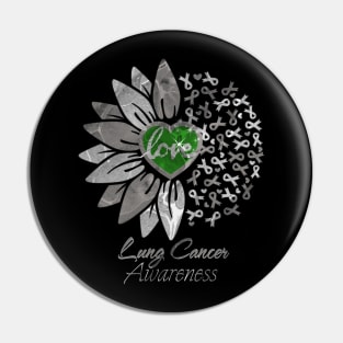 Lung Cancer Awareness Green Heart Edition Pin