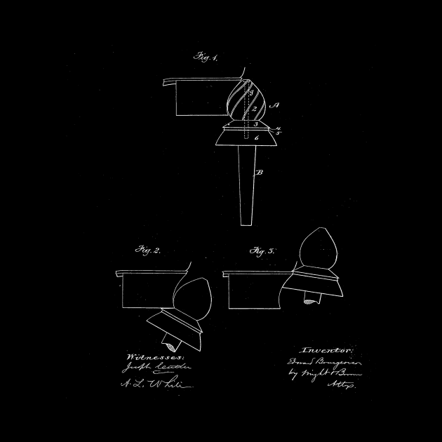 heel burnishing tool Vintage Patent Drawing by TheYoungDesigns