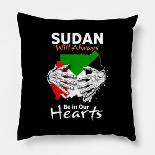 Sudan In Our He Sudan Map With Color Flag Proud Sudanese Pillow