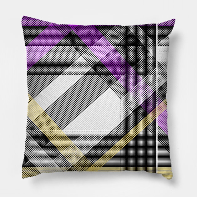 Abstract Lines - Nonbinary Colors Pillow by Clutterbooke