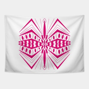 Pink Symmetrical pattern, spider shape Tapestry