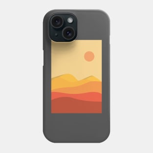 Sunny desert illustration Phone Case