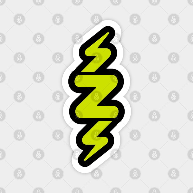 Letter Z Striking Power Bolt Lightning Bolt Magnet by GeeTee