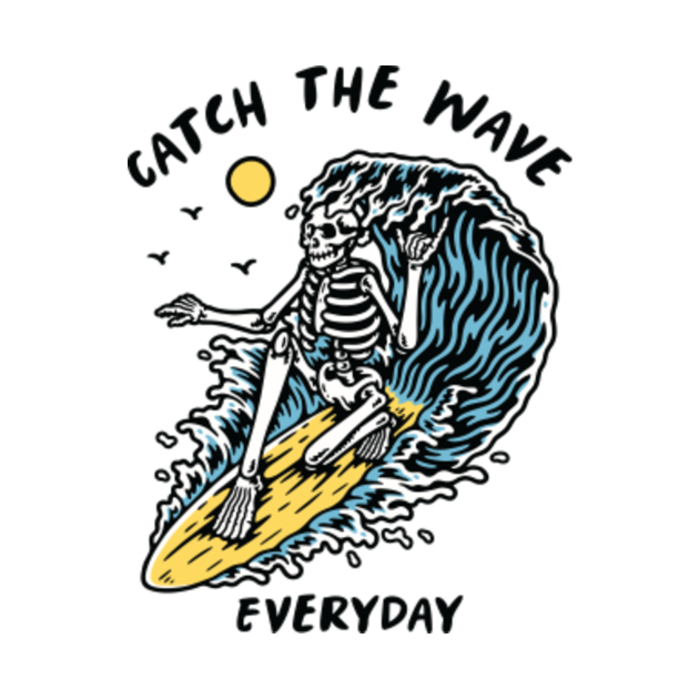 skeleton surfer - Surf Apparel - T-Shirt | TeePublic