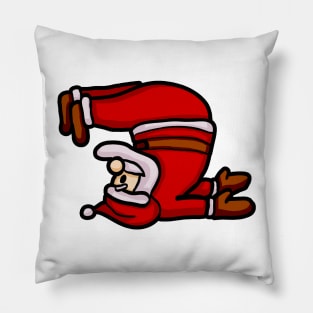 Santa Claus Doing Yoga Pillow